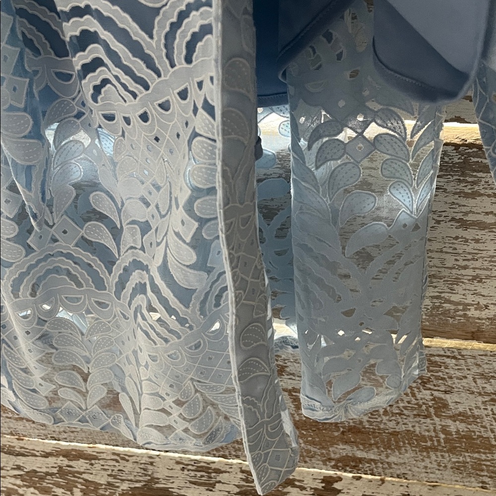Rabbit Rabbit Rabbit Powder Blue Lace-Trim Dress - Picture 7 of 8